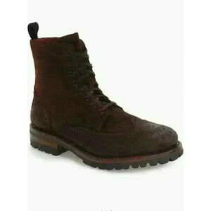 NWOB Frye George Men’s Wingtips Brown Suede Leather Boots Chukka Size 11